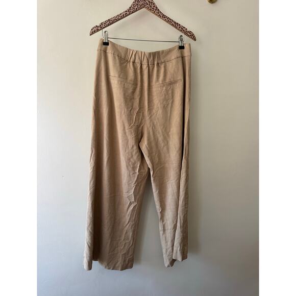 VERONICA BEARD Marbeau Wide-Leg Pants in Stone Khaki Size 14 - Picture 7 of 9